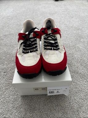 Maison Martin Margiela Red and Cream Low-Top Sneakers
